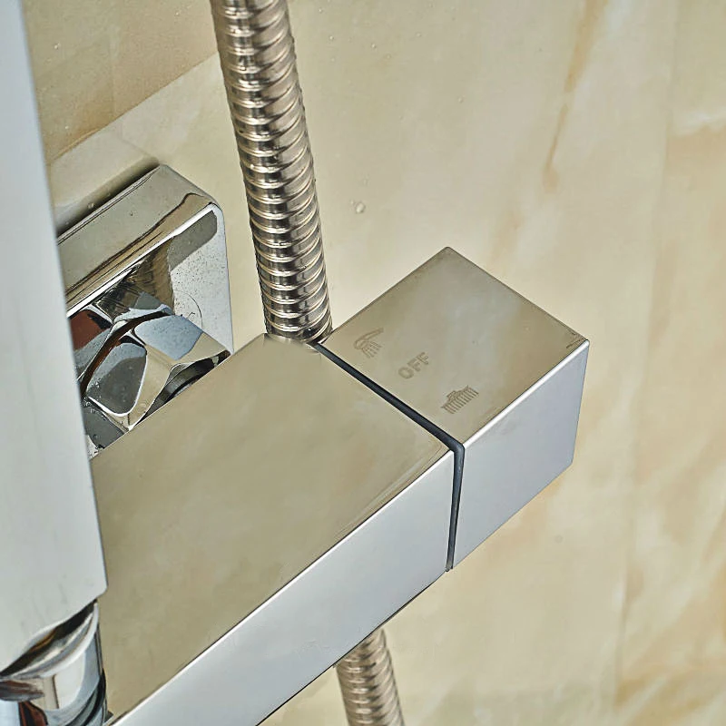 Uythner Новый 8 дюймов термостатический душевой набор кран w/ручной опрыскиватель