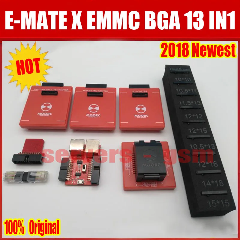 Newes E подручная коробка E-mate X памяти на носителе EMMC BGA 13 в 1 Поддержка BGA100/136/168/153/169/162/186/221/529/254 для легкий JTAG плюс UFI коробка Riff
