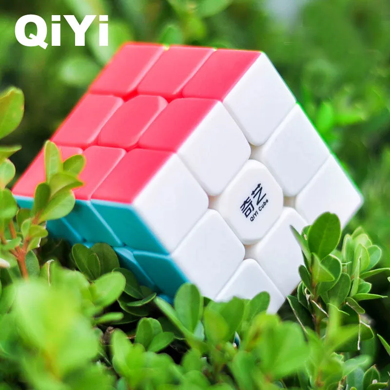 QY-3-solid Волшебный кубик QIYI, бренд 3x3x3, скоростной кубик для мальчиков и девочек, детский профессиональный Кубик Рубика, головоломка, обучающие игрушки для детей, улучшающие интеллектуальную - Цвет: QY-3-solid