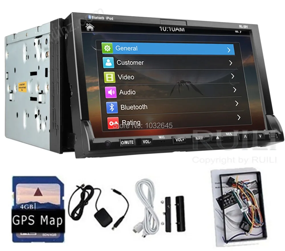 Бесплатная камеры 2DIN автомобильный GPS Bluetooth радио USB / SD автомобиля универсальный