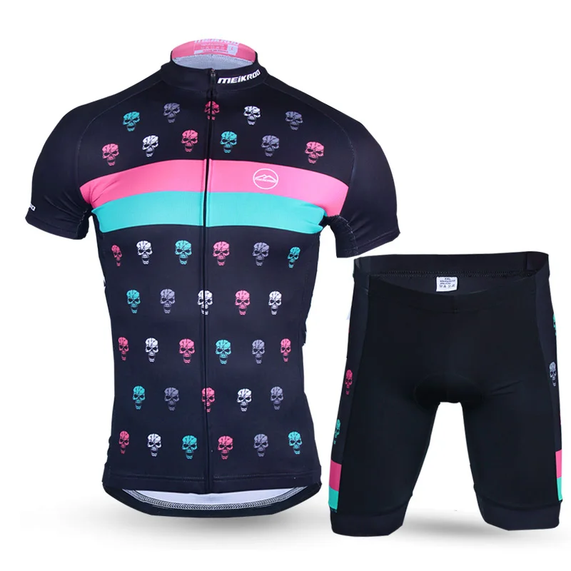 Дышащие велосипедные комплекты с рисунком дьявола и черепом для мужчин