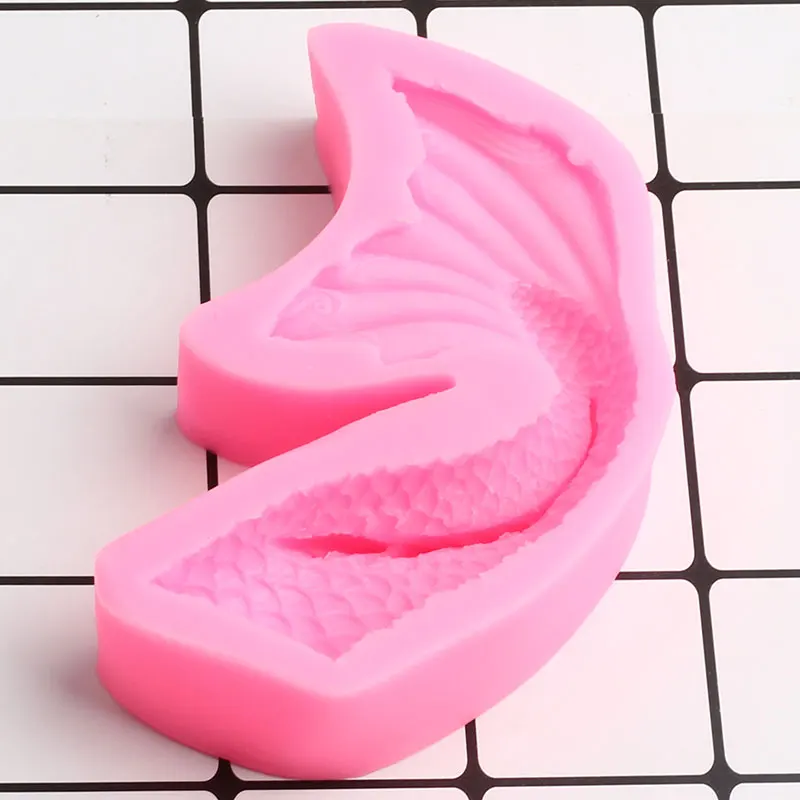 3D хвост русалки силиконовые формы кекс Топпер помадные DIY Инструменты для