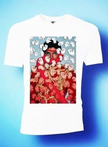 Футболка с Майклом Джексоном размеры S M L XL журнал WARHOL для интервью|Мужские