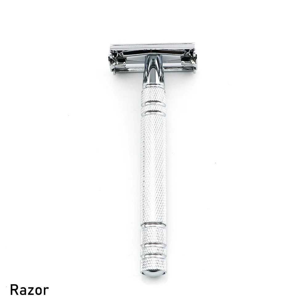 Razor Двойной край безопасный бритвенный станок лезвие ручное бритва классический стиль латунь длинная противоскользящая ручка 9306-L WEISHI 1 шт./партия Новинка - Цвет: Razor