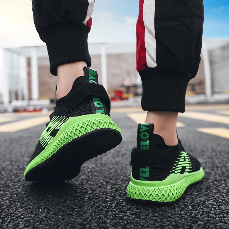 Summer Running Shoes For Men 2019 Sport Sneakers Homme Breathable Slip On Non-Slip Casual Red Black Green | Обувь