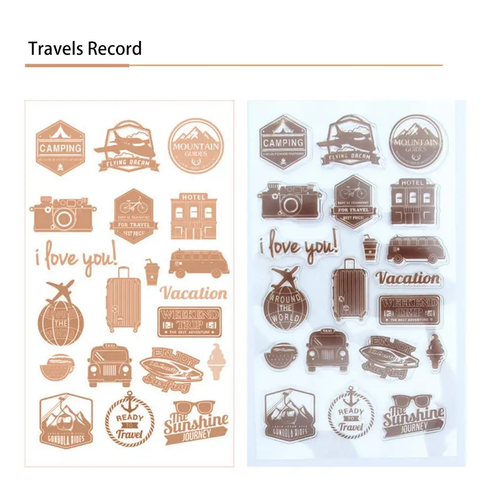 Инновационный ПВХ туристические марки для Скрапбукинг самодельная открытка