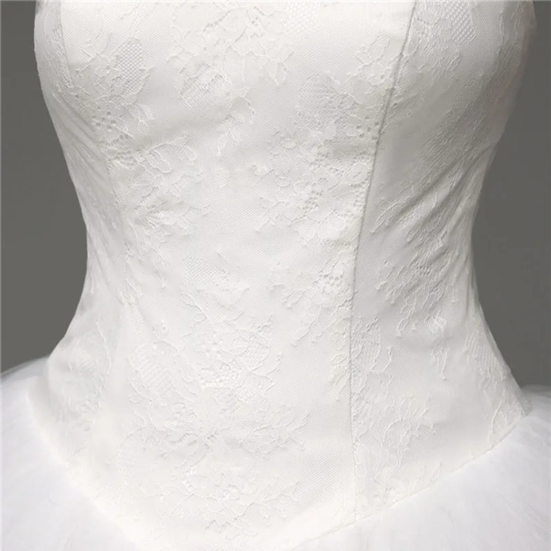iLoveWedding White/Ivory Ball Gown Wedding Dresses Sweetheart Off the Shoulder Tulle Lace Floor-Length Bridal Gowns 28241 | Свадьбы и