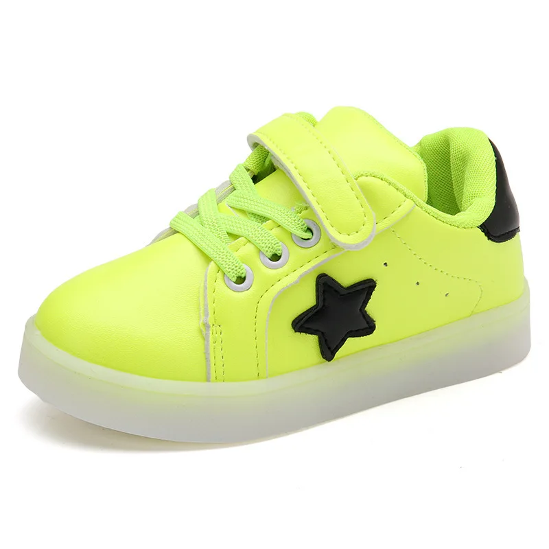 Новинка Яркие кроссовки для девочек и мальчиков модные Блестящие Кроссовки со