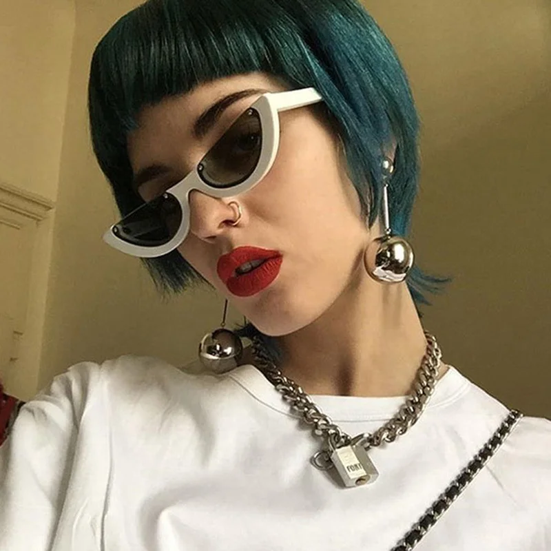 Женские винтажные полуоправы BANSTONE маленькие черные белые красные цветные