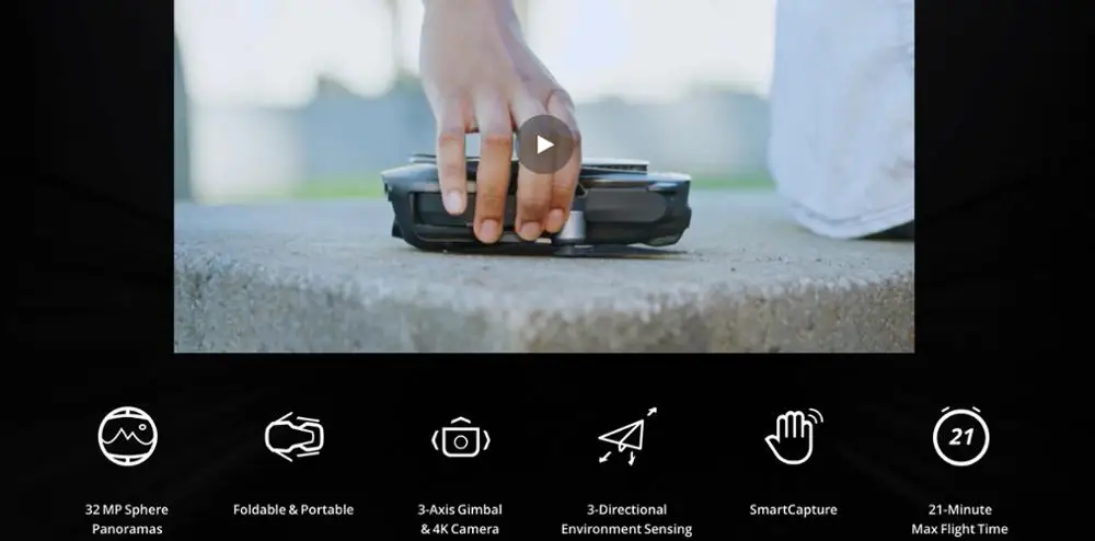 DJI Mavic Air& Mavic Air fly больше Комбо& очки комбо, 3-осевому гидростабилизатору 4K Камера и 8 Гб Встроенная память