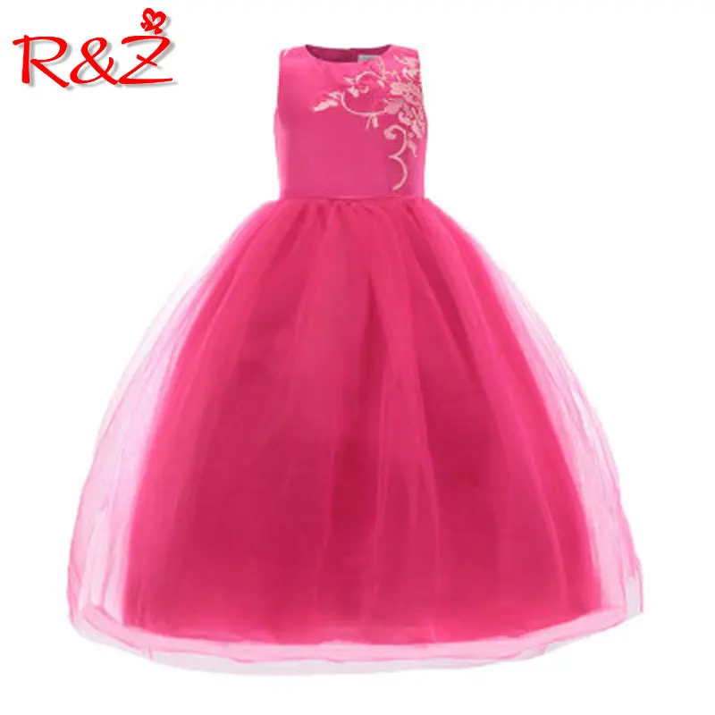 R&ampZ Children's dress 2019 summer new girls embroidered wedding big girl long solid color princess | Детская одежда и обувь