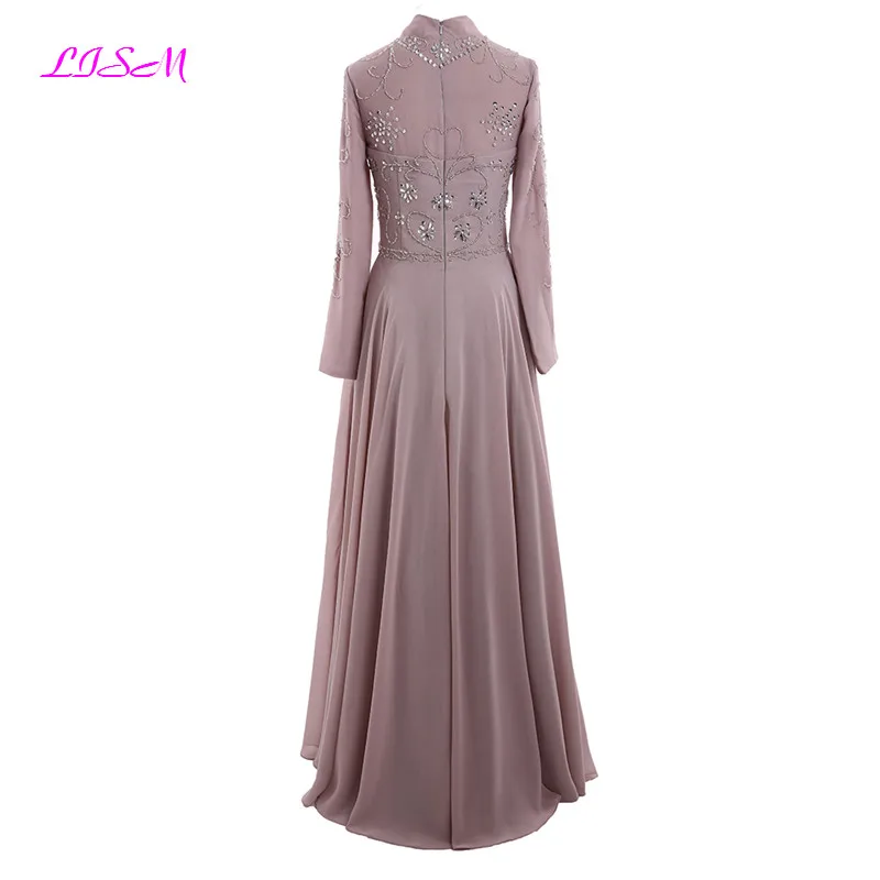 Мусульманское вечернее платье с длинным рукавом для выпускного вечера 2019