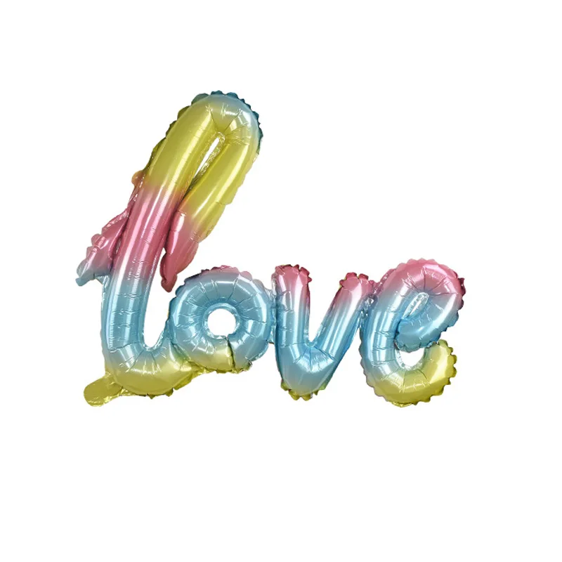 love С днем рождения воздушные шары буквы Alphabe Радужная воздушная фольга воздущные шары Детские игрушки свадьба день рождения гелиевые шары вечерние шары - Цвет: love