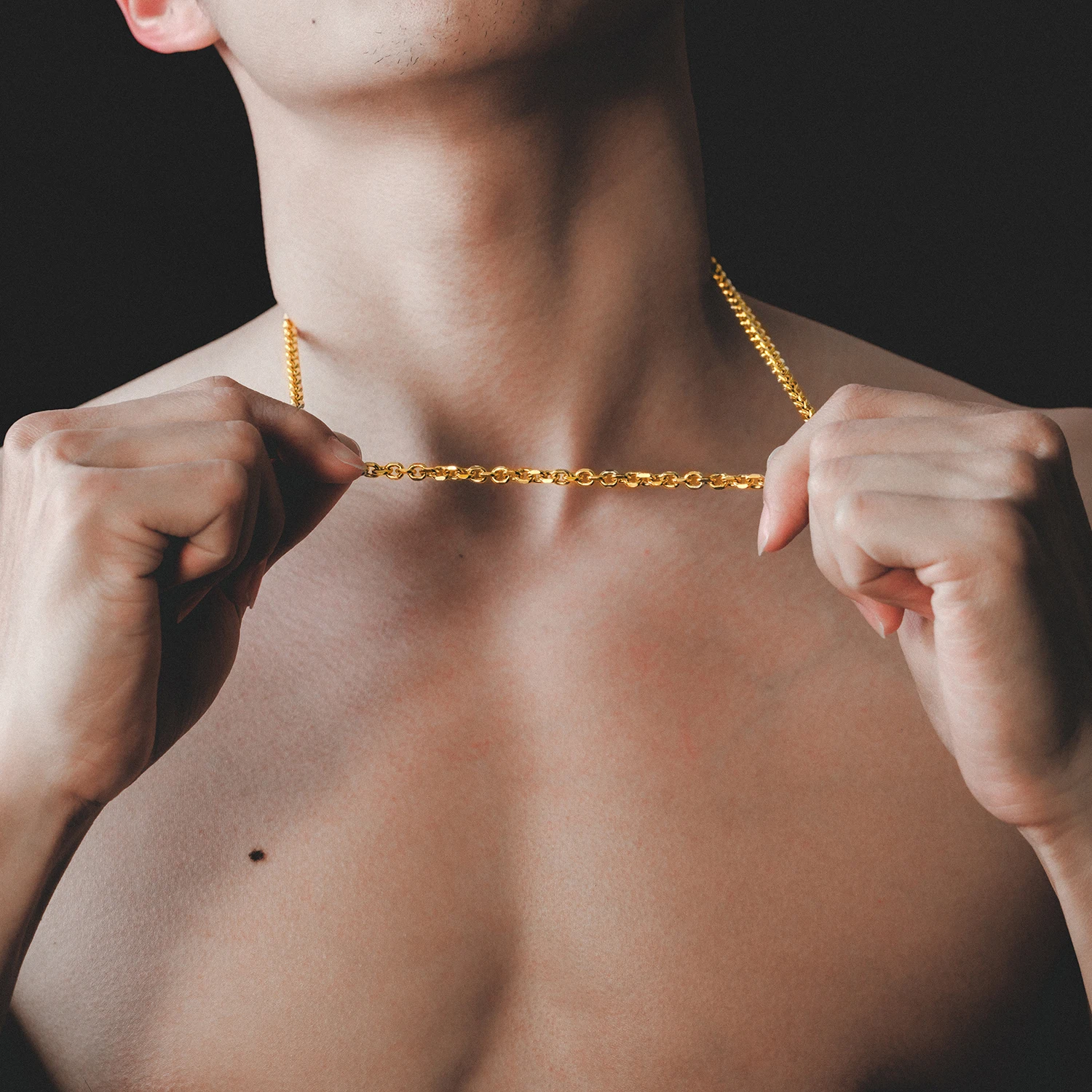 Простые Ювелирные украшения OPK золотые ожерелья для мужчин Медный Кабель тонкие