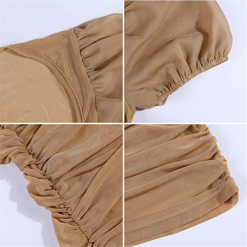 Винтажное прозрачное Сетчатое многослойное плиссированвечерние вечернее