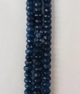 2x3mm Navy Blue Классический темно-синий натуральный камень ювелирные изделия 2*3 мм 3*4 мм Красные Рубины ручной огранки граненые круглые свободные Rondelle красочные сапфиры из бисера - Цвет: 2x3mm Navy Blue