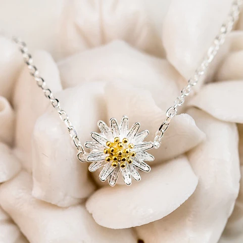 Женский браслет с цветком 2 цвета модный подарок на день рождения 925 пробы