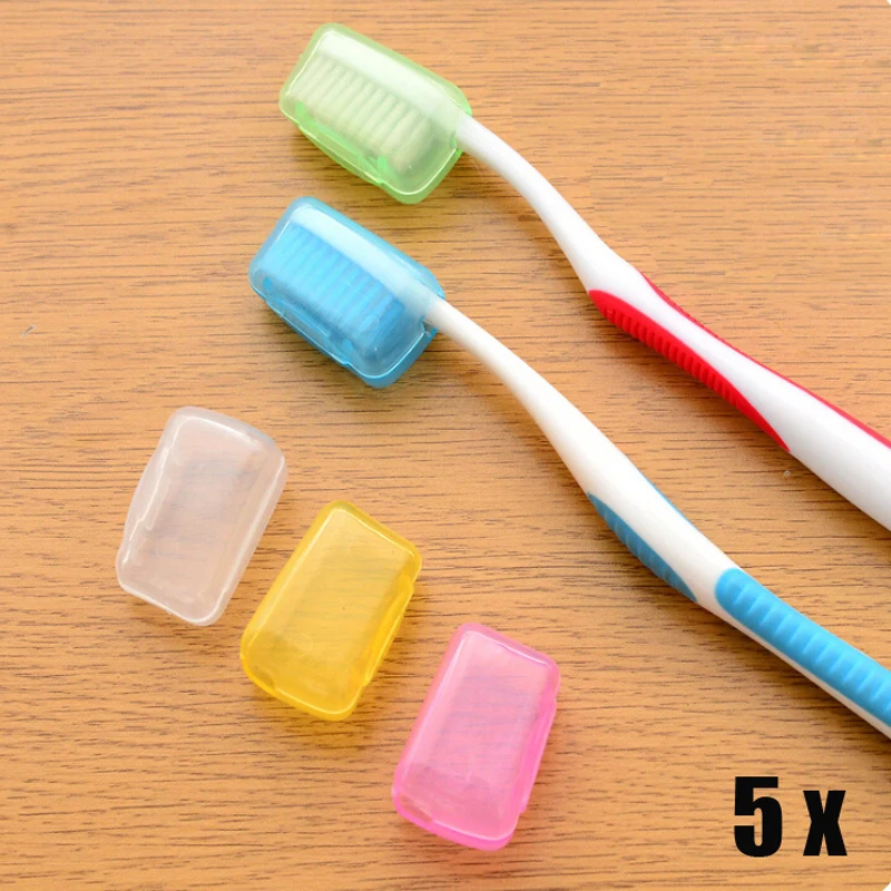 5 шт. пластиковый футляр для зубной щетки чехол путешествий кемпинга портативная