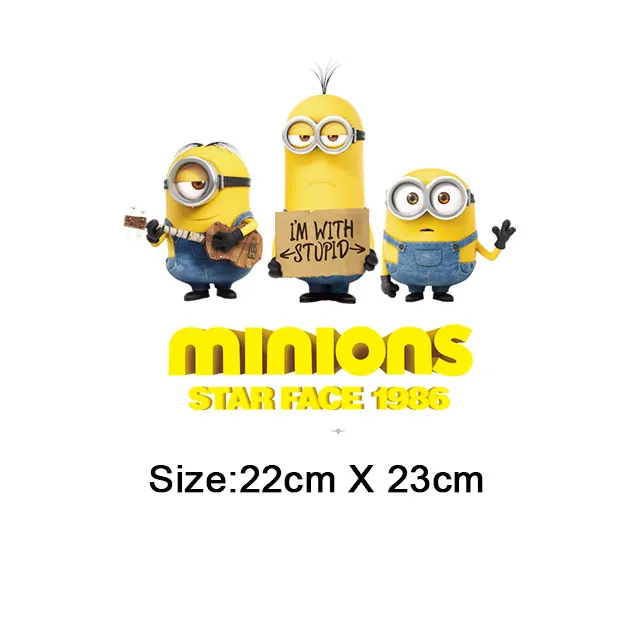 Minions2 Гладильные наклейки с миньонами, железные нашивки для одежды, теплопередача для мальчиков, футболка, джинсы, аксессуары для самостоятельной сборки, заплатки, а-уровень, моющиеся - Цвет: Minions2