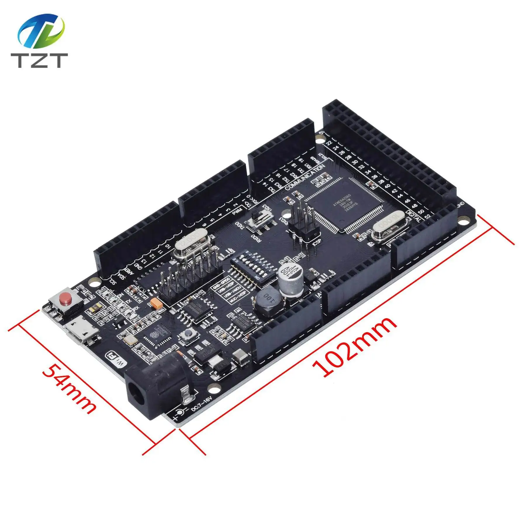 Mega2560+ Wi-Fi, R3 ATmega2560+ ESP8266 32Мб оперативной памяти, USB-TTL CH340G. Совместимость для Arduino Mega NodeMCU для WeMos ESP8266