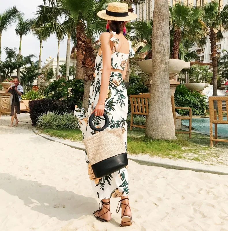 Женские Платья макси на тонких бретельках длинное пляжное платье с квадратным