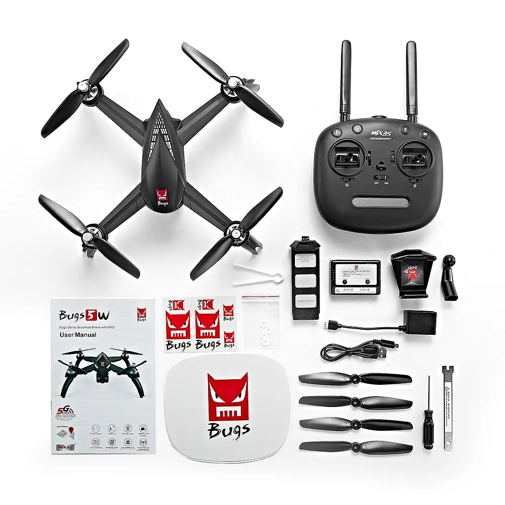 В свободном доступе! MJX Bugs 5W (B5W) Радиоуправляемый вертолет WiFi FPV 1080P камера/точки