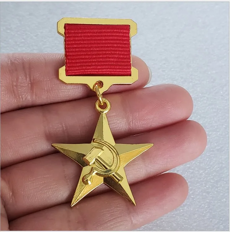 Война Второй мировой войны, медаль героев из СССР, славная советская медаль за честь, значок России, cccp