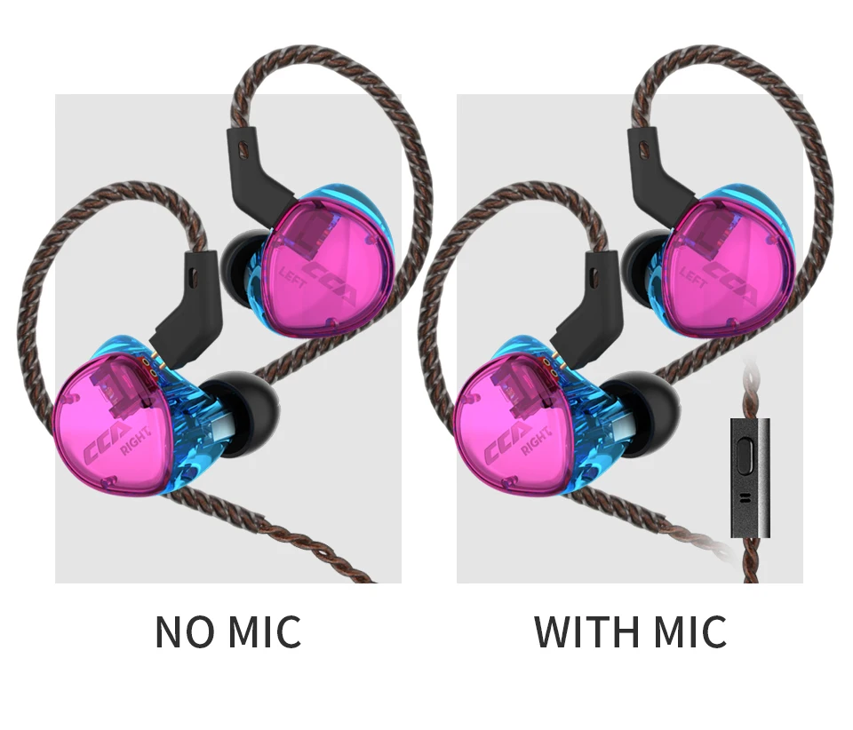 CCA C04 1DD+ 1BA драйвер наушники в ухо HiFi Музыка Аудио мониторы шумоизоляция спортивные наушники 2 кабеля гарнитура съемная