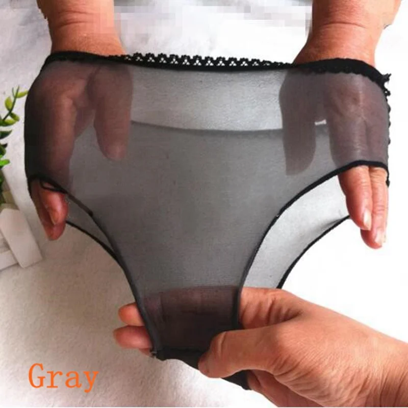 Gray Бесшовные сексуальные прозрачные трусики, трусы, нижнее белье, Knicker прозрачные LWW9099 - Цвет: Gray