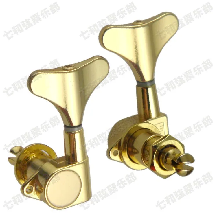 Золотые электрические колышки для настройки бас гитары 2L2R тюнеры машинная