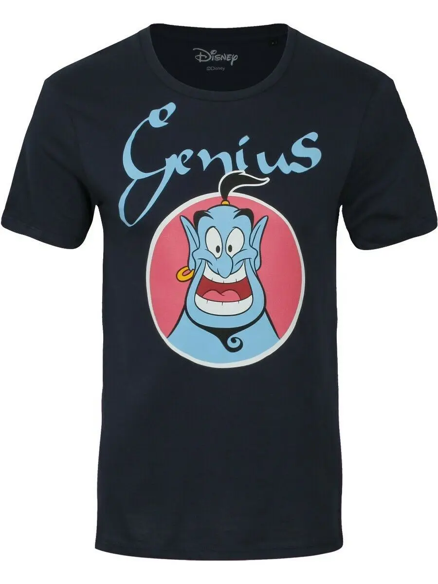 Aladdin футболка Genius Мужская NavyTops оптовая продажа на заказ с принтом окружающей