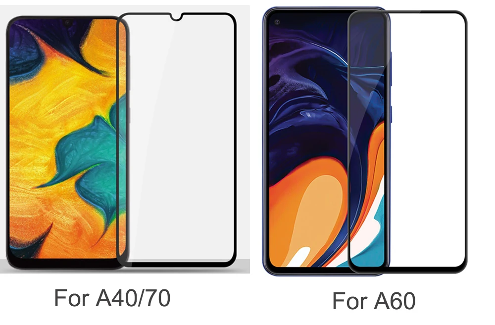 Keajor стекло для samsung Galaxy A40 A60 A70 закаленное стекло полное покрытие защитная пленка на экран для samsung A40 защитное стекло