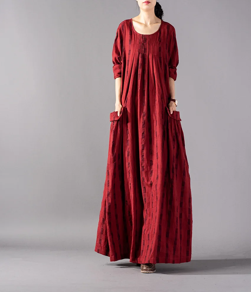 Винтажное клетчатое платье новинка 2018 модное женское повседневное длинное