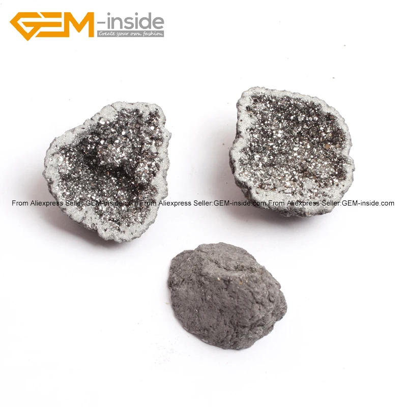 Драгоценный камень-внутри Geode Druzy Rock Crystal Кварцевые бусины для изготовления
