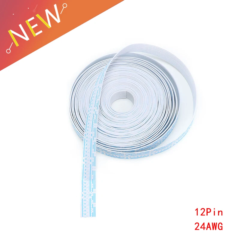 

Ваш Cee гибкий плоский кабель 12P 24AWG сине-белый 10/5/1 м