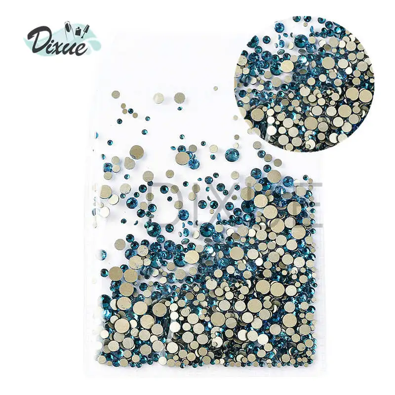gold hole blue Чехол, стразы для украшения ногтей, Стразы для одежды - Цвет: gold hole blue