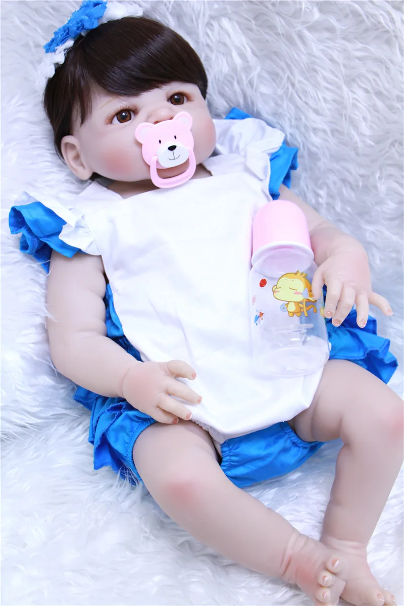 Поддельные куклы reborn baby 22 &quot55 см полностью силиконовая кукла для девочек
