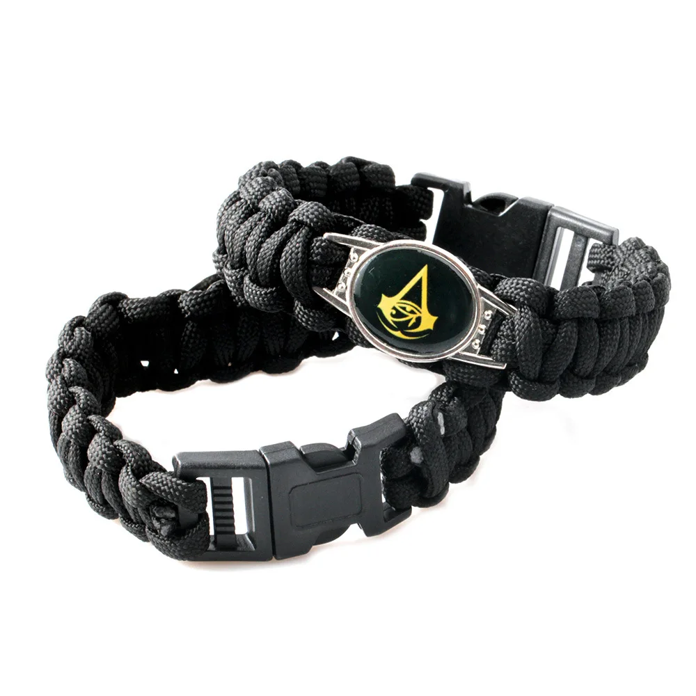 Игровой браслет из сплава с голубым логотипом в стиле панк для мужчин и женщин