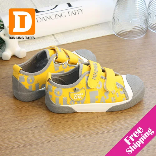 

New 2019 Autumn Denim Jeans Children Shoes Hook Loop Girls shoes Patchwork Boys Sneakers Casual Canvas Rubber Kids Shoes