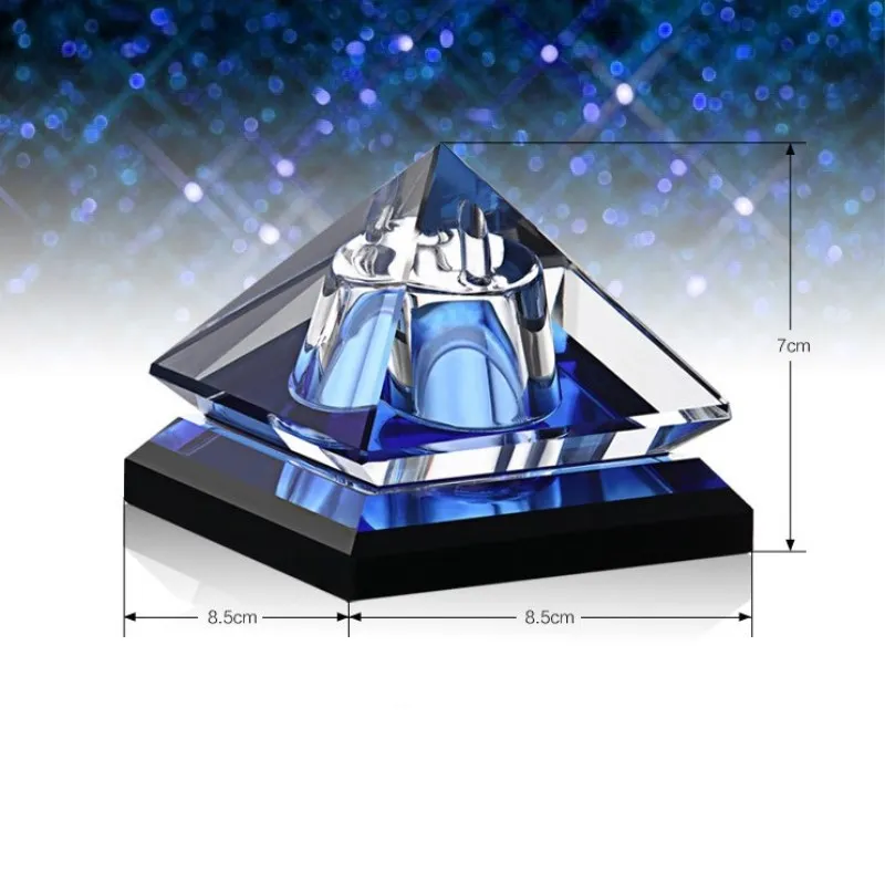 XINTOU Crystal Glass Pyramid Perfume Bottle Refillable Car Auto Air Freshener Ornaments Feng Shui Home Art Decoration Accessory | Дом и сад