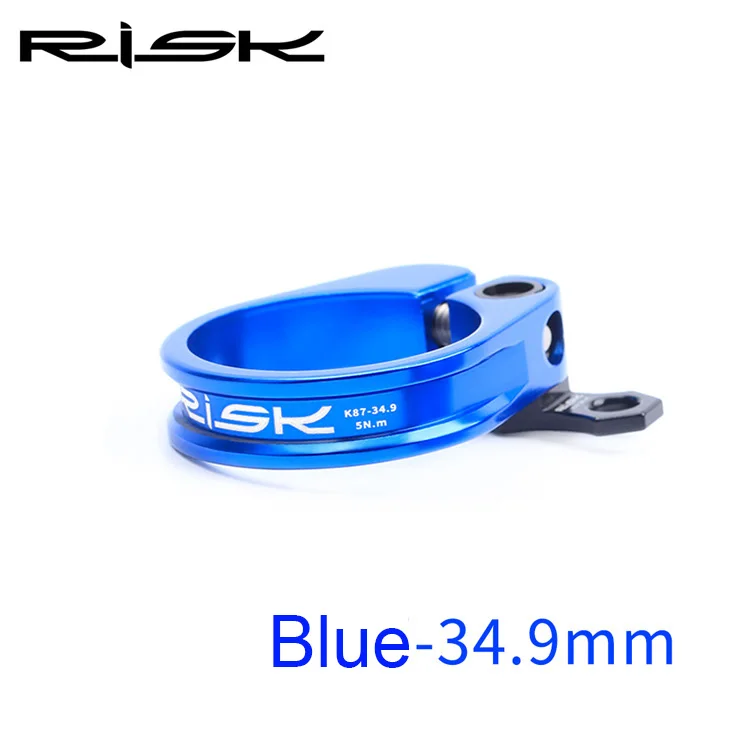 34.9mm Blue Велосипедный 31,8/34,9 мм MTB велосипедный Подседельный штырь зажим ультралегкий замок велосипедный Подседельный штырь зажимы с кабельным органайзером дорожный велосипед Подседельный штырь зажим - Цвет: 34.9mm Blue