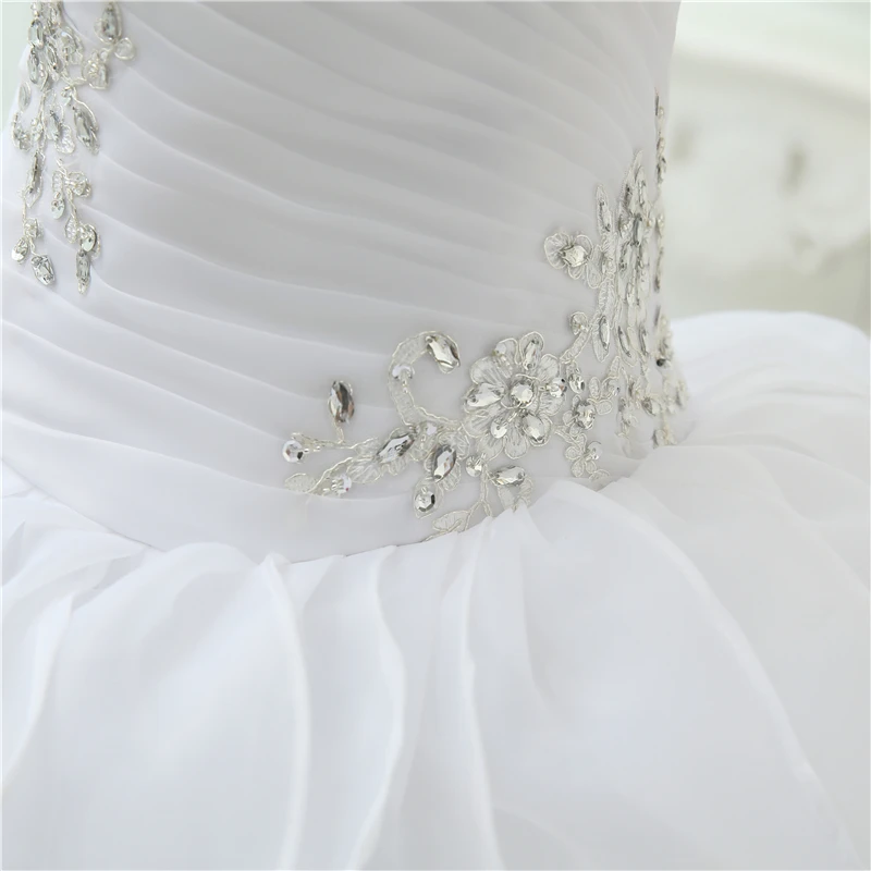 Модная линия Vestidos De Noiva Аппликация с халат, украшенный бисером De Mariage свадебное платье с оборками свадебные платья Casamento YN3300