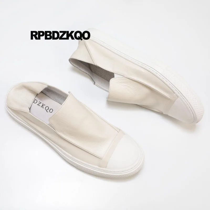 Driving Real Leather Luxury Brand Shoes Men High Quality Sneakers Slip On New Handmade Genuine Trainers White Casual Skate | Обувь