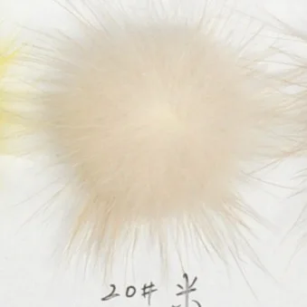 MINGXUAN, 100 шт./лот, 30 мм, мех норки, шар, меховой помпон, сделай сам, ювелирное изделие, норковый шар для обуви, ювелирное изделие, ткань для рукоделия - Цвет: cream colored
