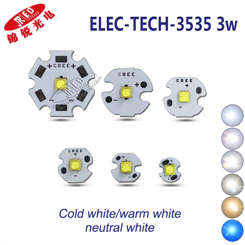 

10/50/100pcs XPE XP-E 1w 3w 3535 smd led chip diy led High Power LED diode Lamp Emitter 6500k 5000k 4500k 3000k Blue 20mm 16mm8m