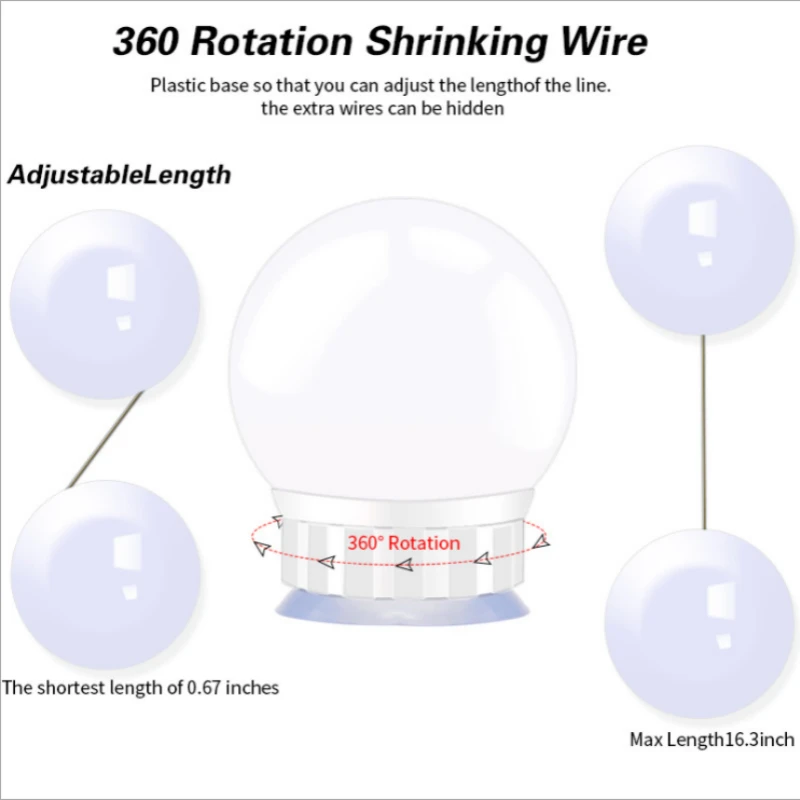 Макияж зеркало свет Голливуд Зеркало передний гирлянда 6 10 14LED лампа USB зарядка