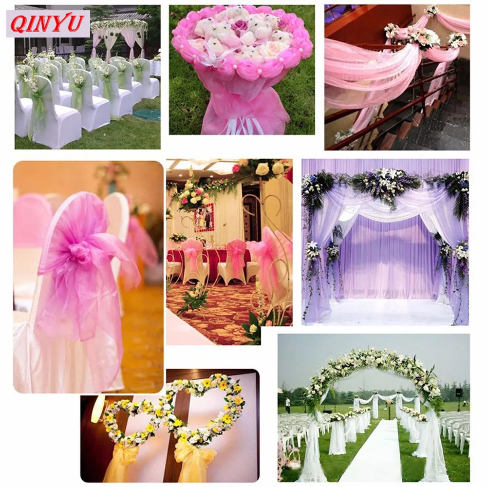 5/10 метров Тюль в рулоне ткань из органзы товары для дня рождения вечеринки