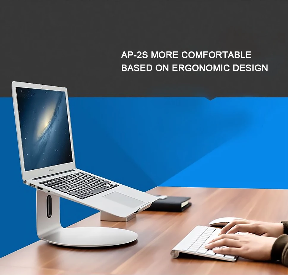 LARICARE подставка для ноутбука из алюминиевого сплава для ноутбука Mac. Вращающийся на 360 рабочий стол. Щепка держатель для ноутбука