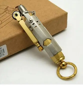 Ретро надувной старый модный брелок бензиновая Зажигалка для табака траншеи