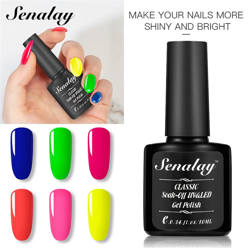 Long-Lasting 10ml Neon Nail Gel Shiny Bright For Art Design LED/UV Lamp Polish Manicure G723 | Красота и здоровье